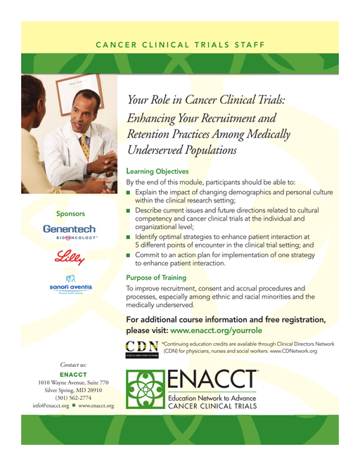 Education — Cancer Clinical Trials
