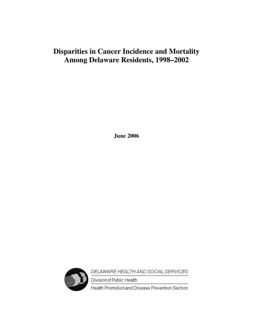 Disparities in Cancer Incidence and Mortality Among Delaware Residents 1988-2002