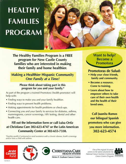 Healthy Families Program Flyer